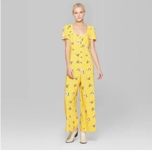 Wild Fable Yellow Floral Midi Dress